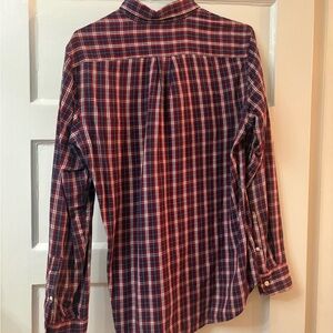 J.Press Men's Long-Sleeve Plaid Shirt - Red/Navy